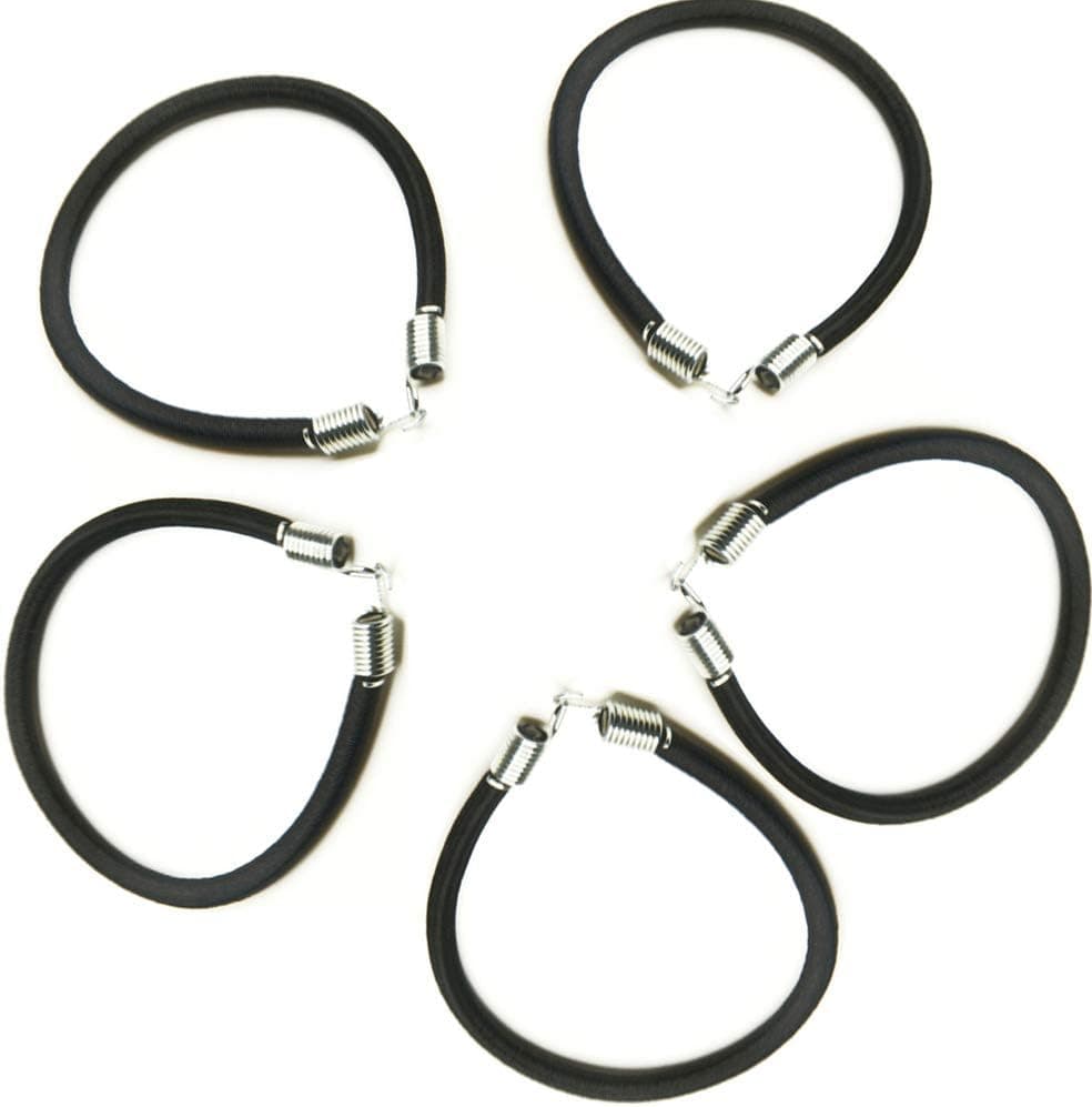 MOHERO 1/10 RC Bungee Cords, Elastic String Luggage Rack for 1:10 RC Rock Crawler Truck Roof Rack (Black, 20cm)