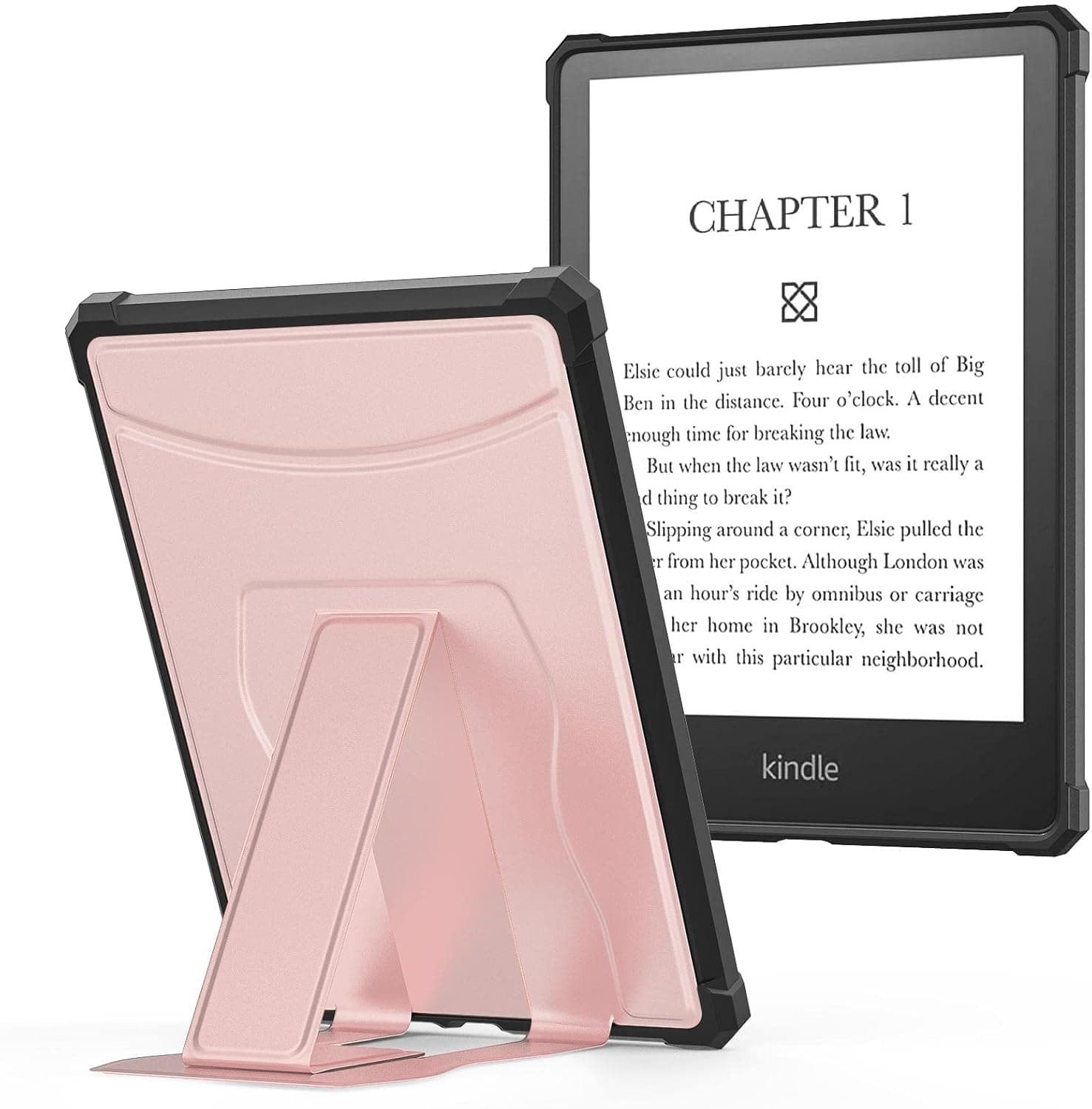 MoKo Case Fit with 6.8" Kindle Paperwhite (11th Generation-2021) and Kindle Paperwhite Signature Edition, Lightweight & Slim Scratch-Resistant Protective Case with Stow-Away Magnetic Stand, Rose Gold