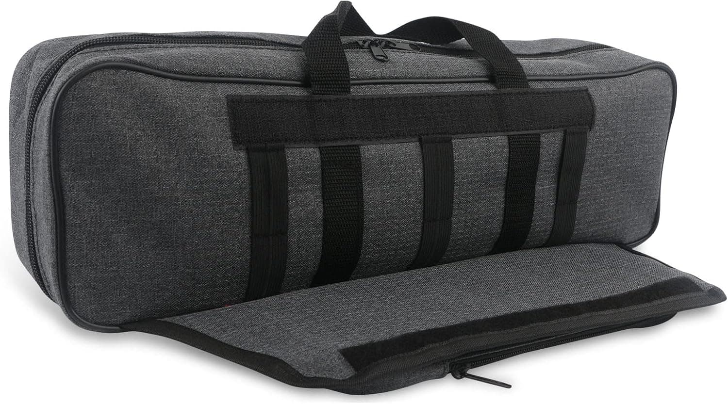 Hikary 43CM/17Inch Fishing Rod Bag Fishing Rod Case,Fishing Rod Reel Bag Organizer Fishing Travel Bag Portable Folding Fishing Pole Tackle Case Storage Bag (gray)