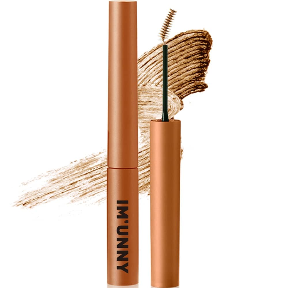 IM UNNY Designing Browcara, Tinted Eyebrow Gel Mascara for Natural Looking Brows, Water-Oil Proof, Longlasting, Soft Mousse | K-Beauty (01 Light Brown)