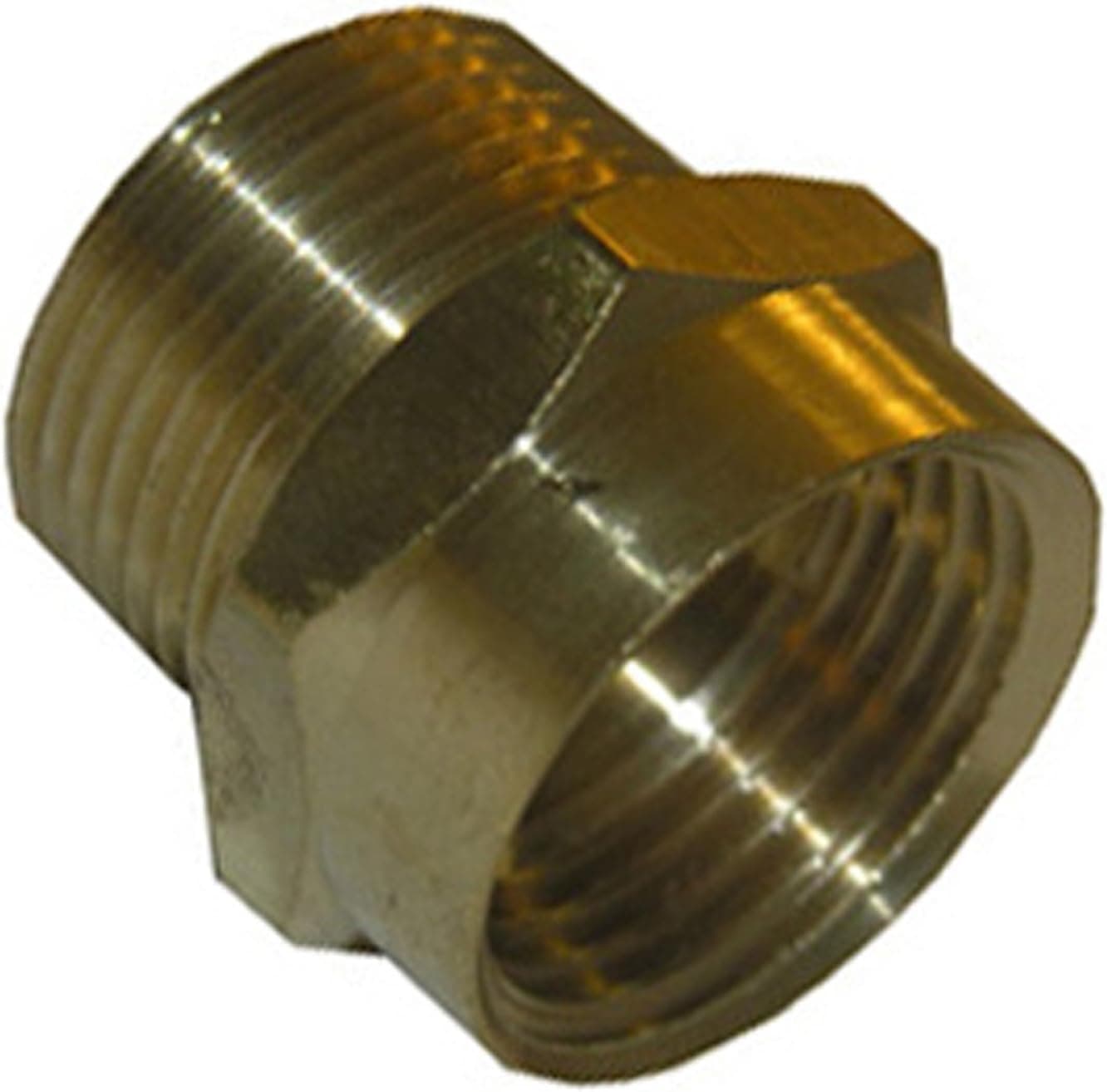 LASCO 15-1709 3/4-Inch Female Garden Hose Thread by 3/4-Inch Female Pipe Thread Brass Adapter