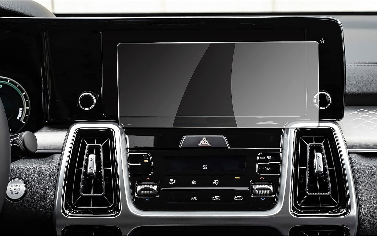 R RUIYA Tempered Glass Screen Protector for 2021 Sorento MQ4 Navigation Instrument LCD Display Touch Screen 9H Hardness HD Clear Anti-Scratch Compatible for kia Accessories