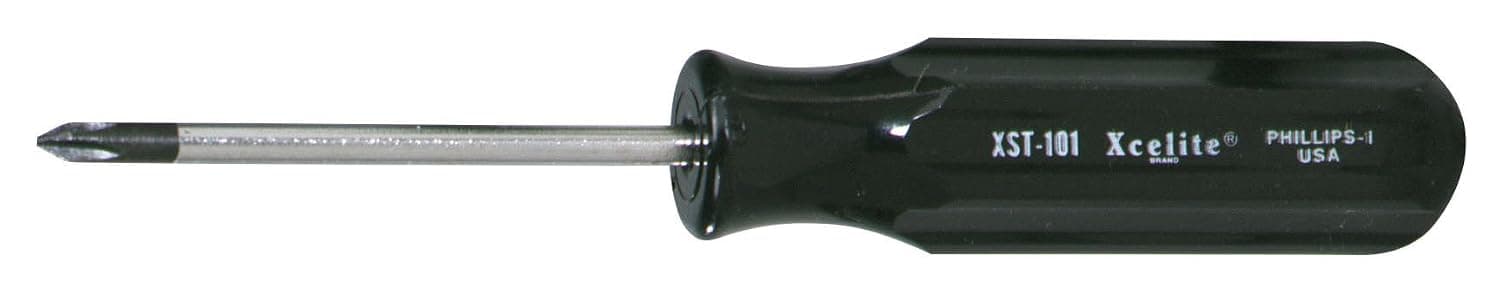Xcelite XST101 Super-Tru Nickel Chrome-Plated Steel Phillips Screwdriver, #1 Head, 3" Blade Length