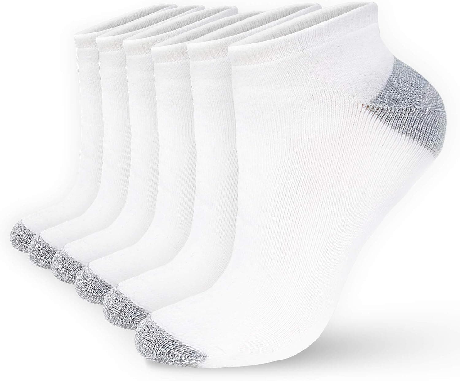 Athletic Running Sports Socks for Men Women 6 Pack MAUYA mx Premium Quality Cotton Cushioned Socks White Ankle Socks Mens Womens No Show Low Cut Sock Unisex Adult