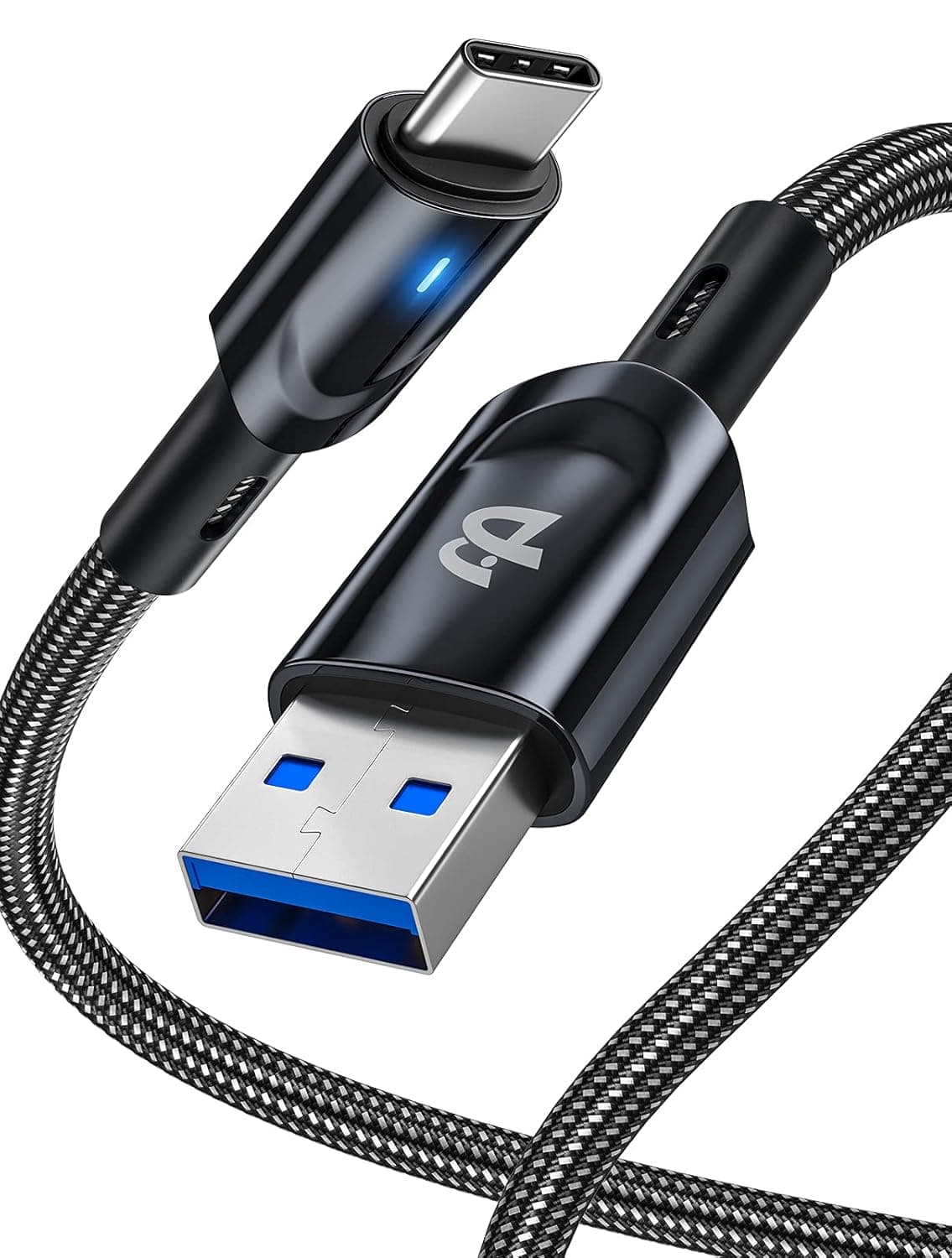 BOSINTY USB Type C Cable 3A Fast Charging, 6.6Ft USB A QC3.0 to USB C Premium Charge Nylon Braided Cord for Samsung Galaxy S10 S9 S8 A10 A20 A51 Note 9/8, LG V50 V40 G8 G7, Moto G7 G8