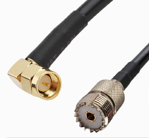 MPD Digital RF coaxial Cable SMA Male Right Angle to UHF SO239 PL259 Female RG58 20inches