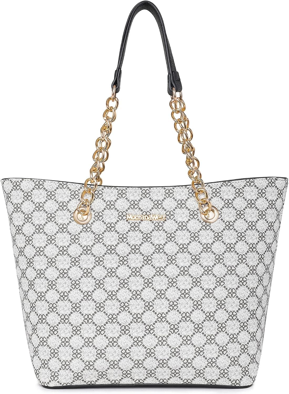 Montana West Handbags for Women Chain Shoulder Vegan Leather Tote Bag Top Handle Handbag