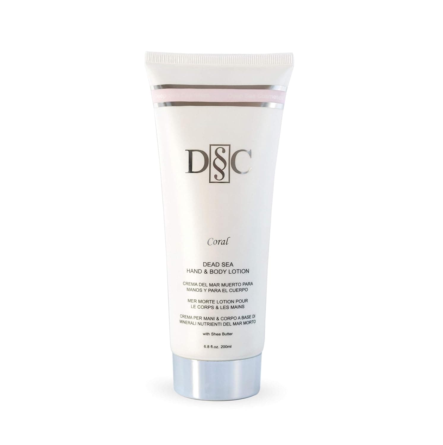 Deep Sea Cosmetics | Dead Sea Hand & Body Lotion - Coral | Lotion for Dry Skin with Shea Butter and Dead Sea Salt and Minerals (6.8 Oz)