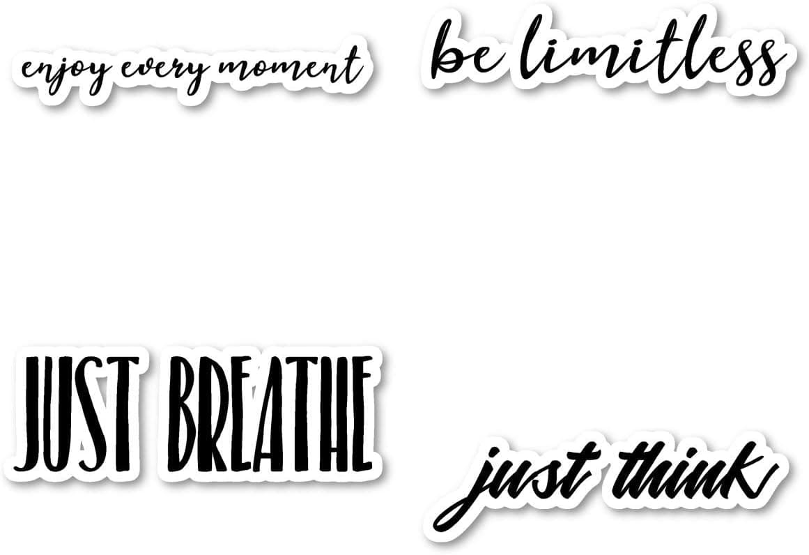 Just Think Enjoy Every Moment Be Limitless Sticker Pack Stickers for Girls Stickers - Phone Case Stickers - 4 Pack - Laptop Stickers - for Laptop, Phone, Tablet Vinyl Decal Sticker (4 Pack) S211272