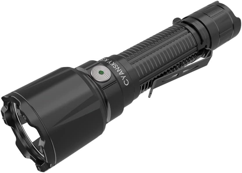 CYANSKY K3 V2.0 Tactical Flashlight - 2000Lumen Long Throw, Powerful Light,USB-C Rechargeable with Power Indication and 760 Yard Beam Distance.