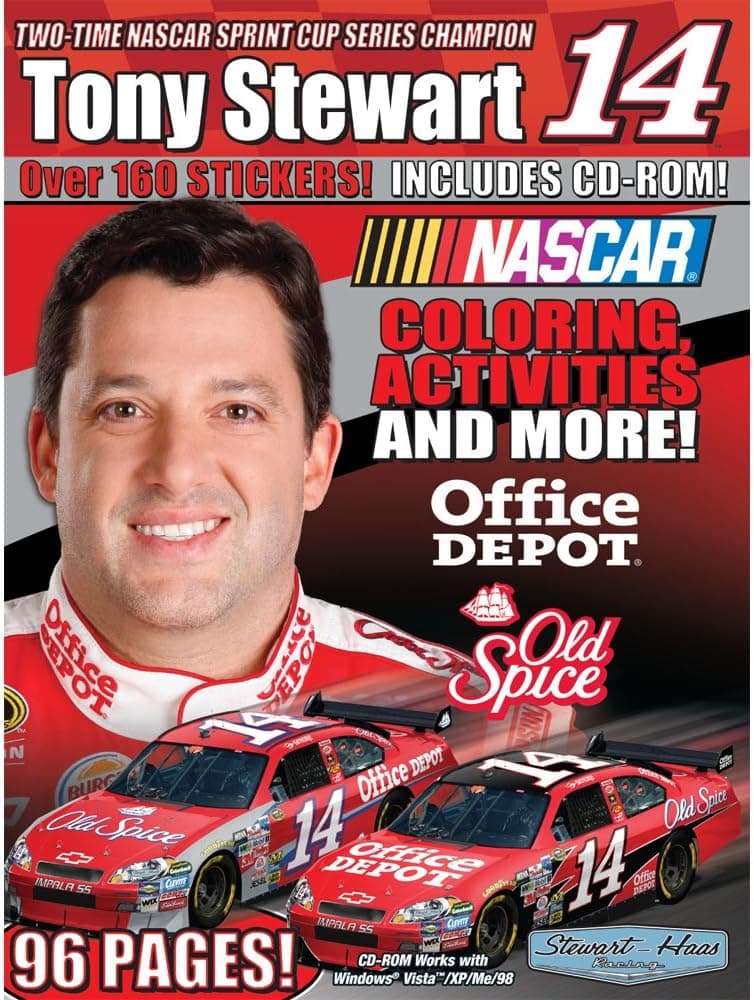Tony Stewart Coloring & Activity Kit w/ Stickers