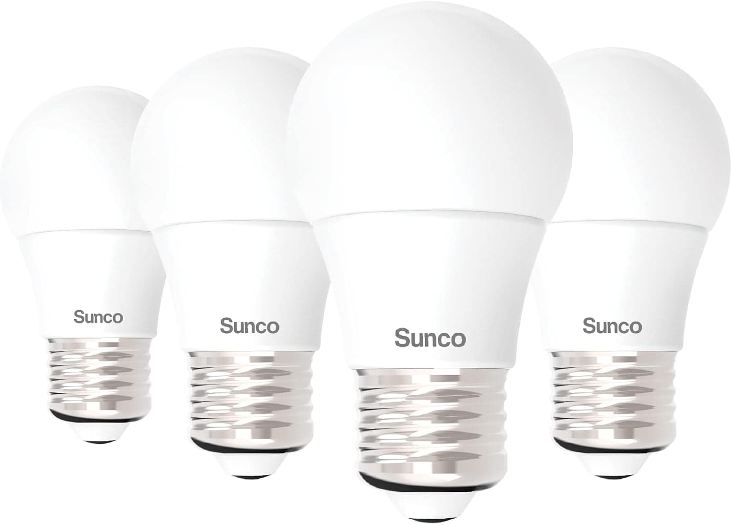 Sunco A15 LED Bulb Dimmable Refrigerator Appliance Bulbs, 8W Equivalent 60W 3000K Warm White, 800 LM, E26 Medium Base, Instant On, Super Bright, Indoor Outdoor Light - UL, Energy Star 4 Pack