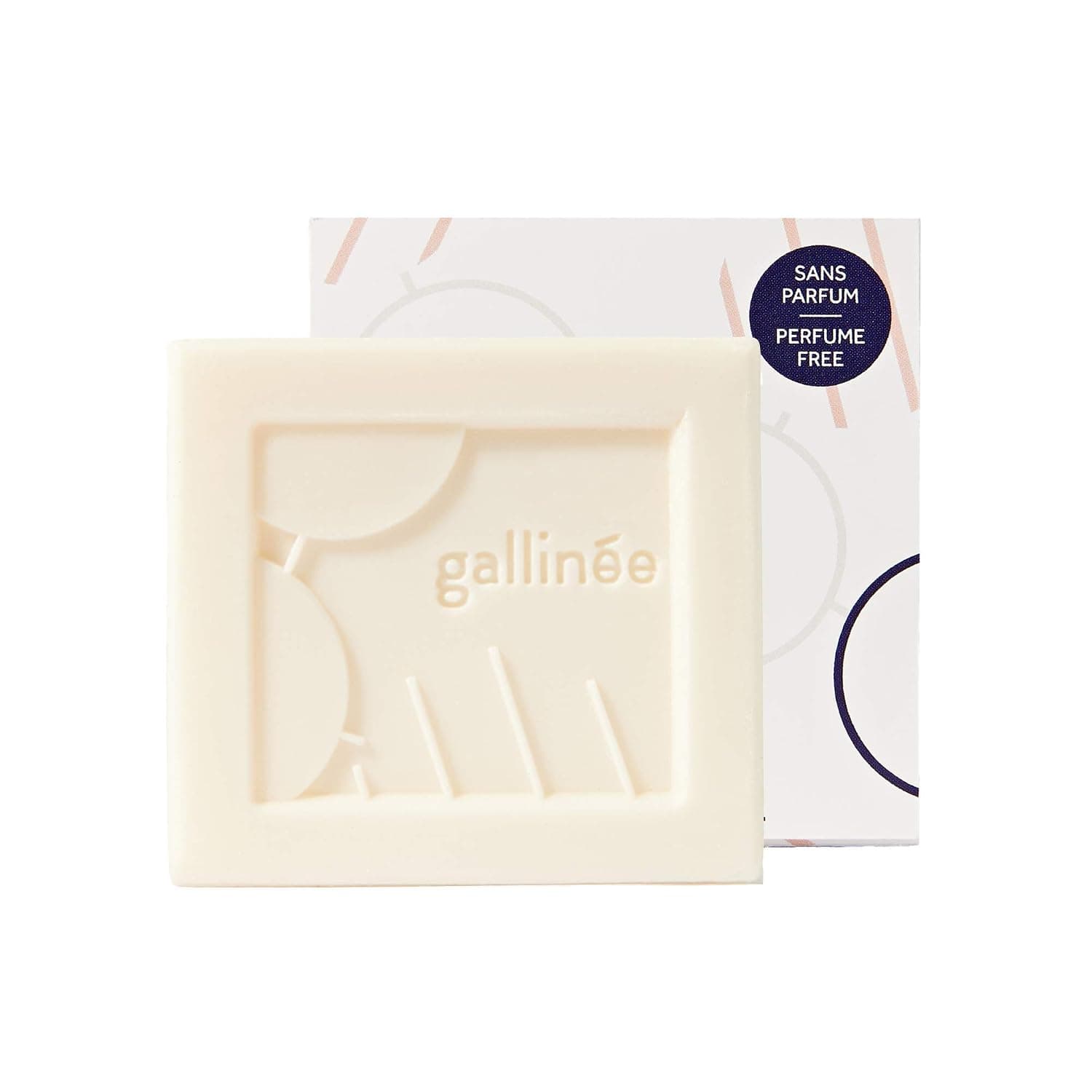 Gallinée Perfume Free Cleansing Bar - Ultra Soft Natural Cleansing Bar with Prebiotics and Lactic Acid, Perfect for Sensitive/Intimate Body Areas, 100g