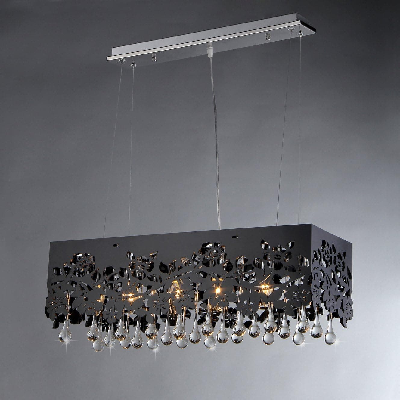 Whse of Tiffany RL7903-2 Apollo Chrome Chandelier, 22" x 9" x 11"