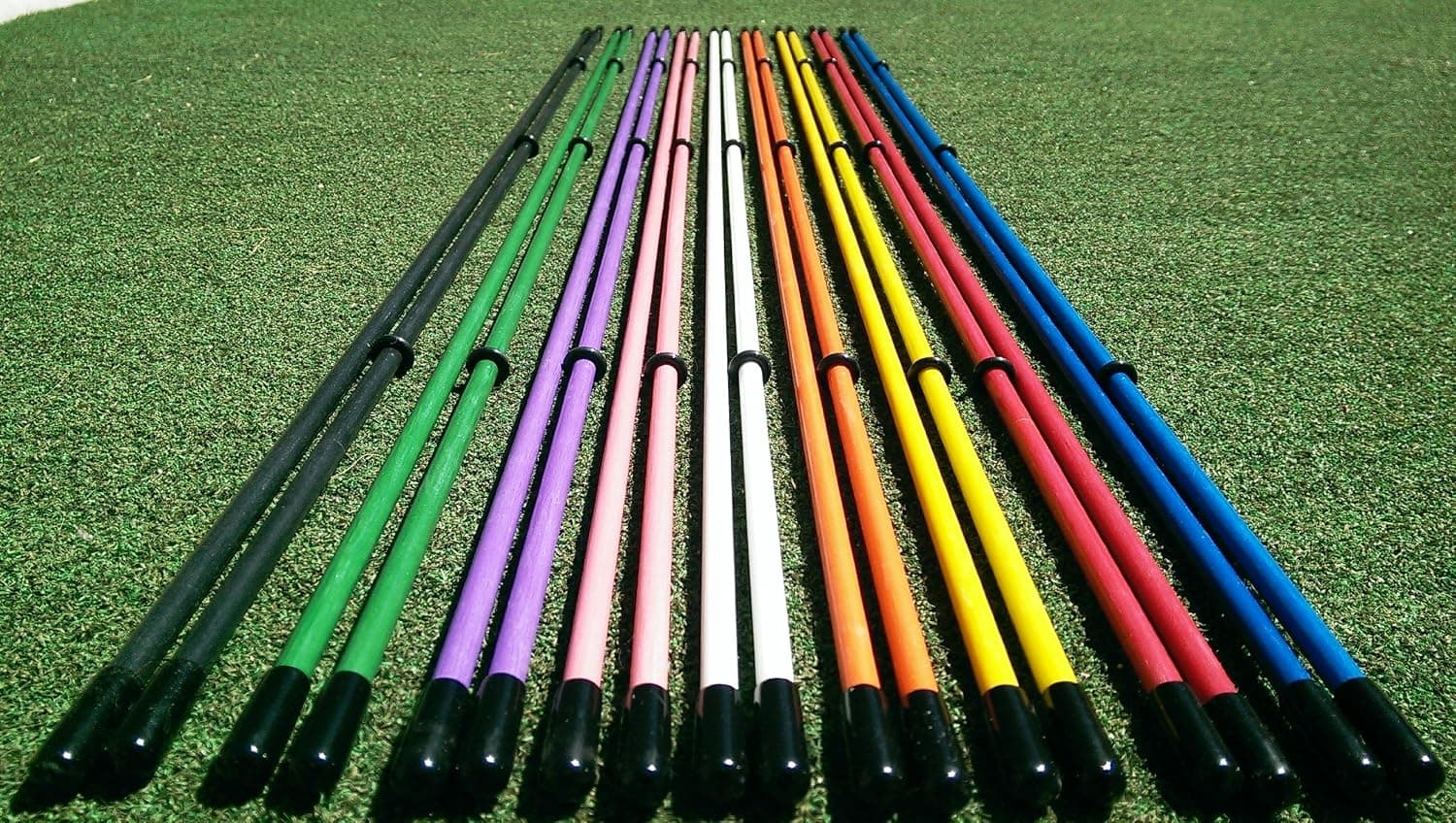 Golfnsticks "The Top Rated" Golf Alignment Sticks / Amazing Team Color Options / Made in the USA! / Fast
