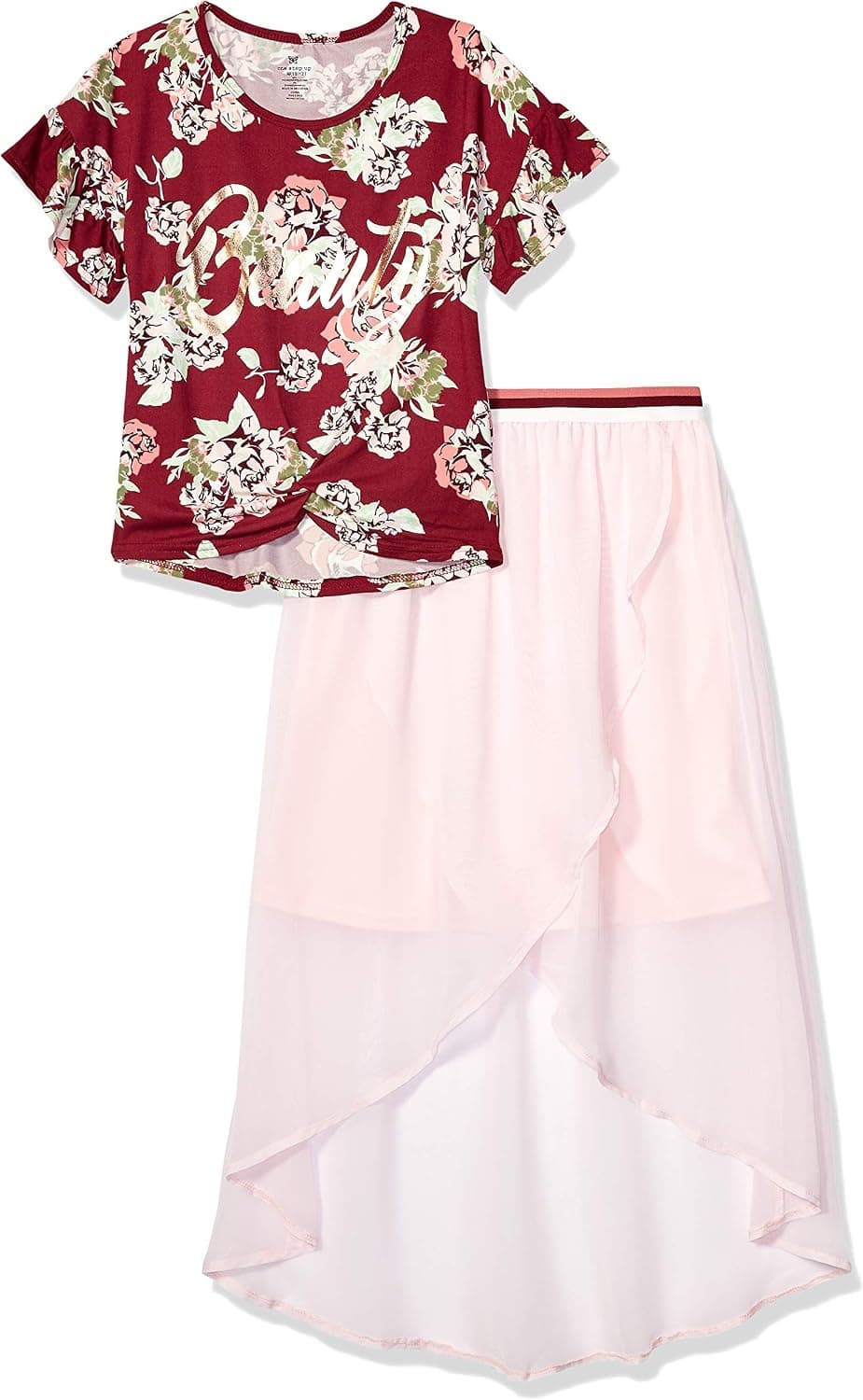 One Step Up girls Top and Skirt Set