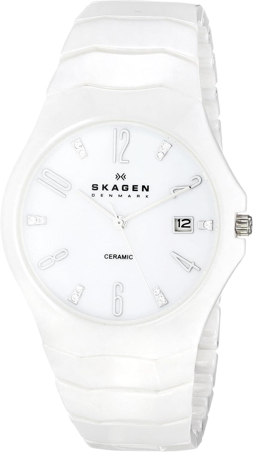 Skagen Ceramic Bracelet White Dial Women's watch #815SWXC