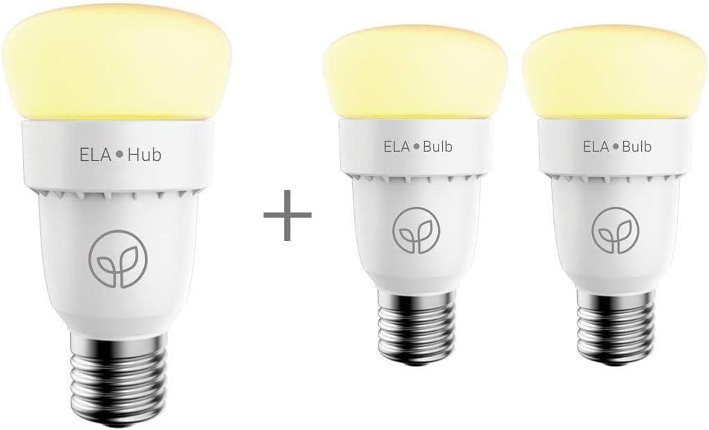 Lumenari ELA Smart Hub & 2 Smart Bulbs - Starter Kit (A19, E26) - Temperature Tuneable, Alexa & IFTTT
