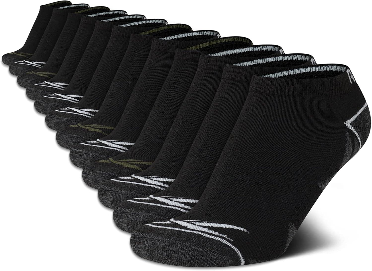 Reebok Boys' Socks - Athletic Low Cut Ankle Socks (12 Pack)