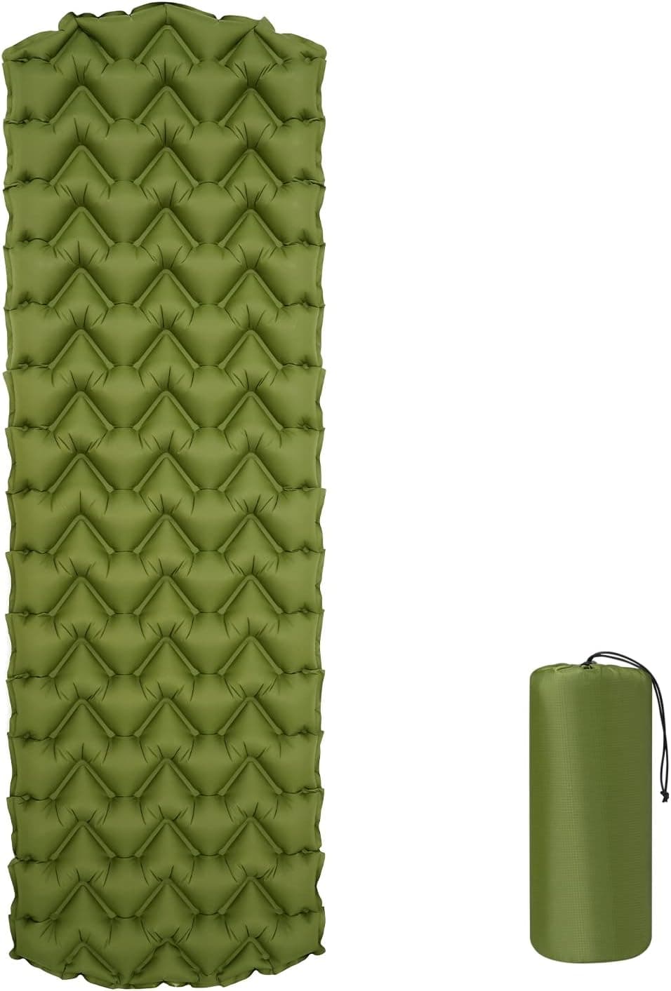 Sleeping Pad for Camping 2 Person 4" Thickness Double Self Inflating Camping Mat with Pillow Built-in Foot Pump Portable Camping Pad Waterproof Camping Mattress for Backpacking Hiking Traveling Tent