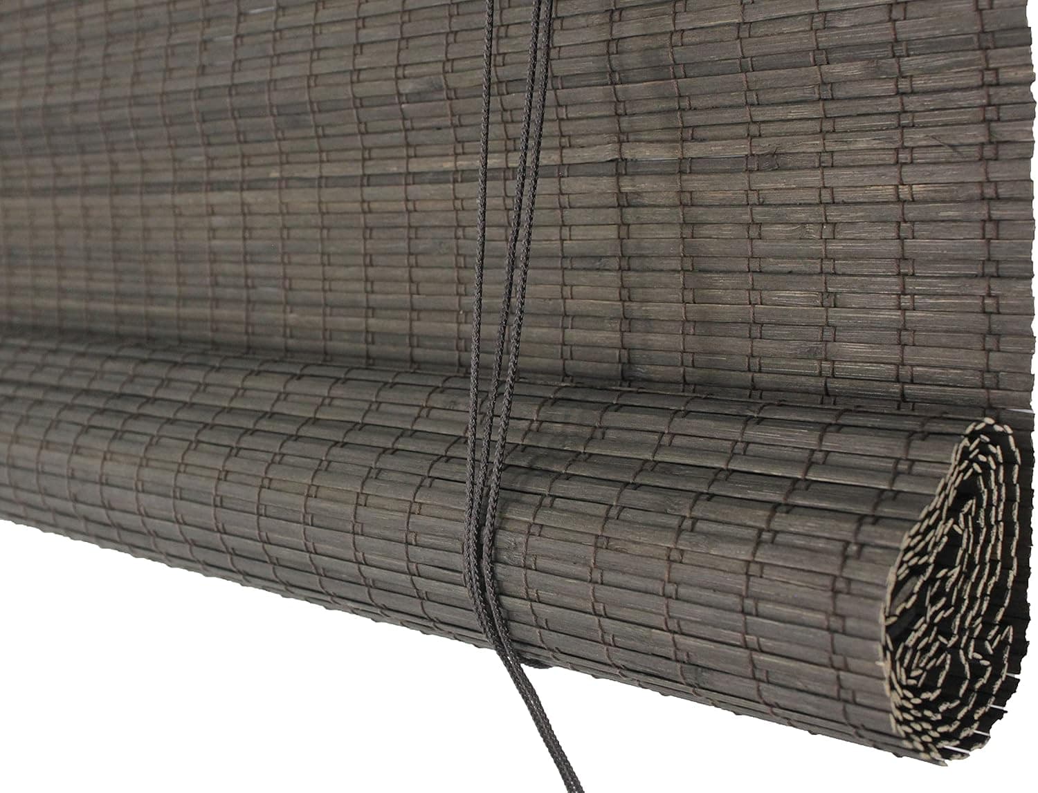 Seta Direct, Bamboo Flat-Weave Sun-Filtering Roll Up Blind (24x66 Inch, Espresso)