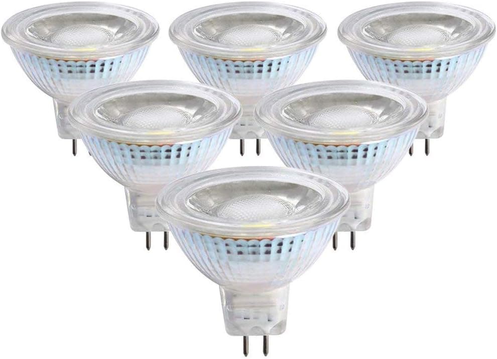 Drart Led Bulb COB MR16 12V 35w Halogen Light Replacement Recessed Lighting,Warm White 2700K(6 Pack)