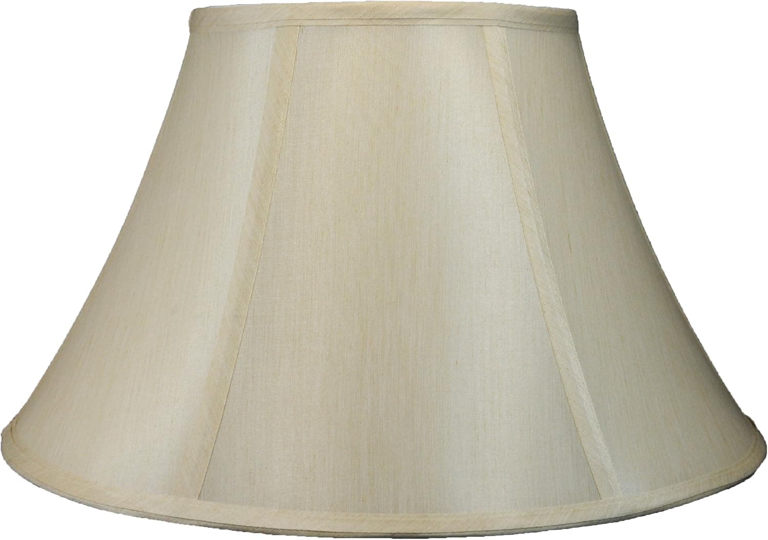 Urbanest Softback Bell Lampshade, Faux Silk, 16-inch Bottom Diameter, 9-inch Height, Cream, Spider