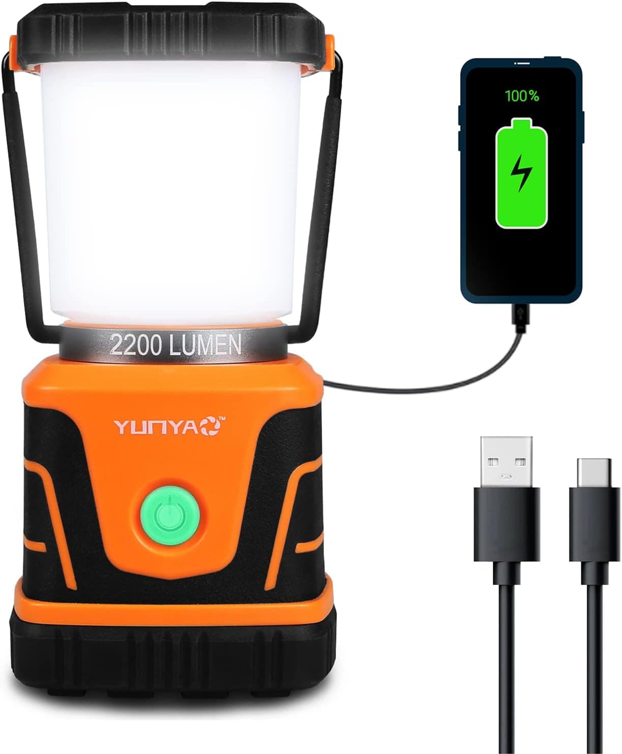 Camping Lantern Rechargeable,LED Lanterns for Power Outages,Up to 3000LM,4400mAh,4 Light Modes,Lanterns for Home Power Failure,IP44 Waterproof,USB Cable Included