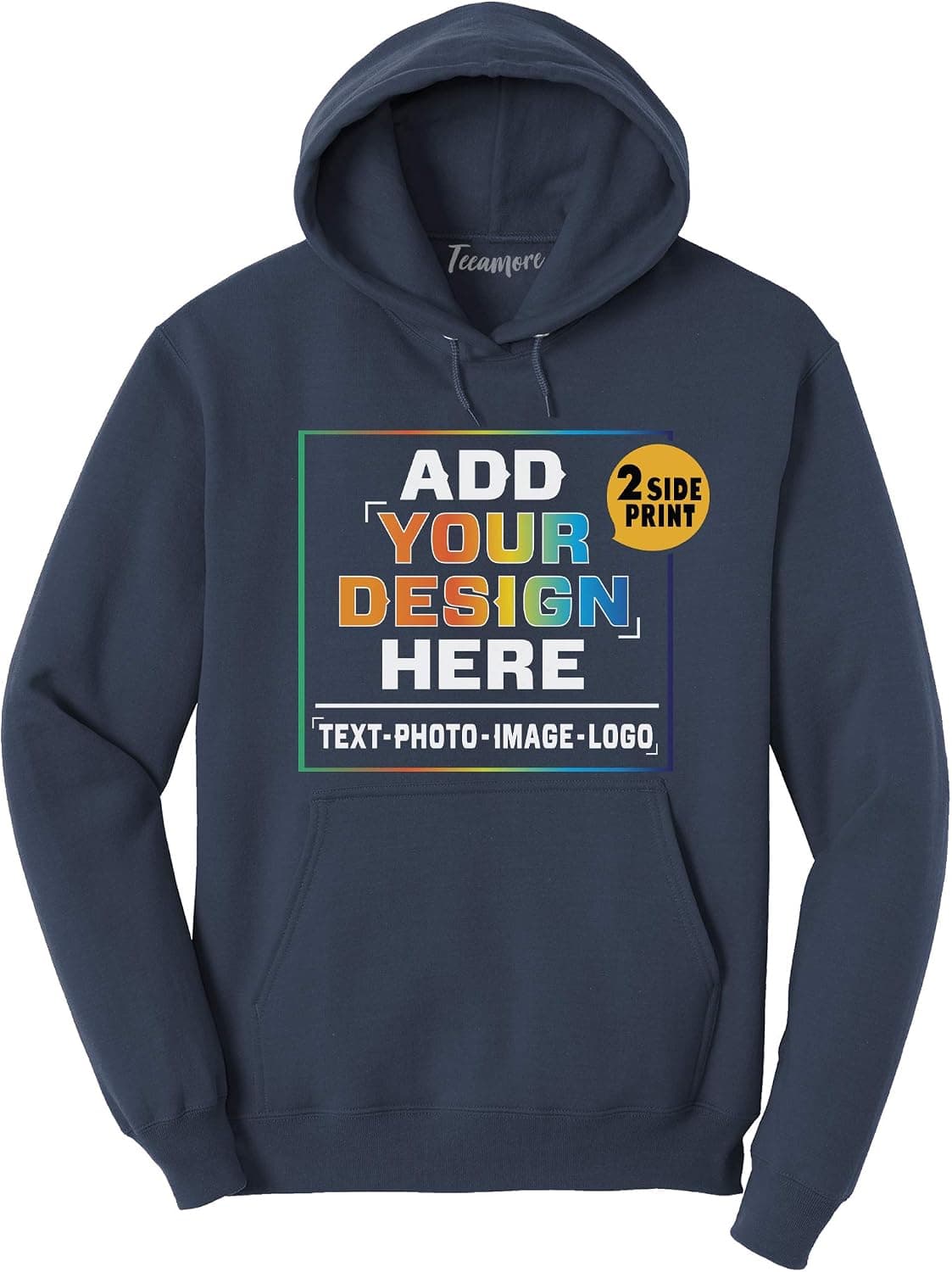 Custom Hoodie Design Your Own Personalized Sweatshirt for Men Women Front & Back