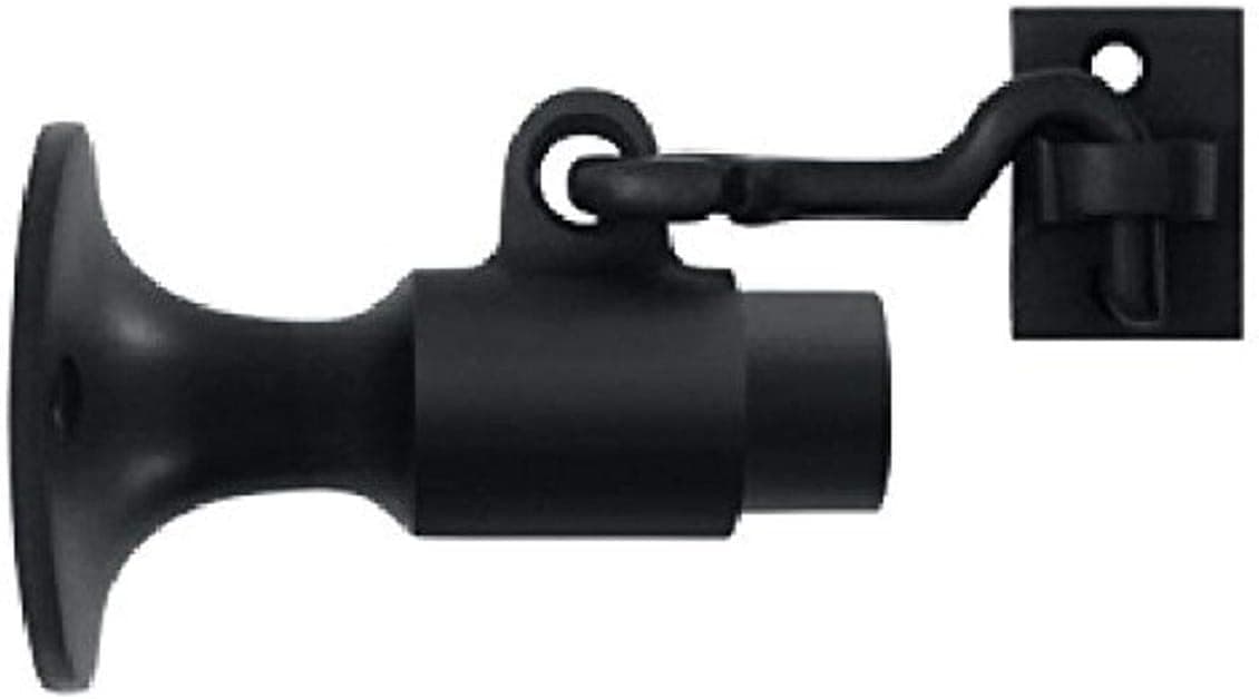Deltana SAHW325U19 3-5/8-Inch Projection Wall Mount Bumper with Holder , Black