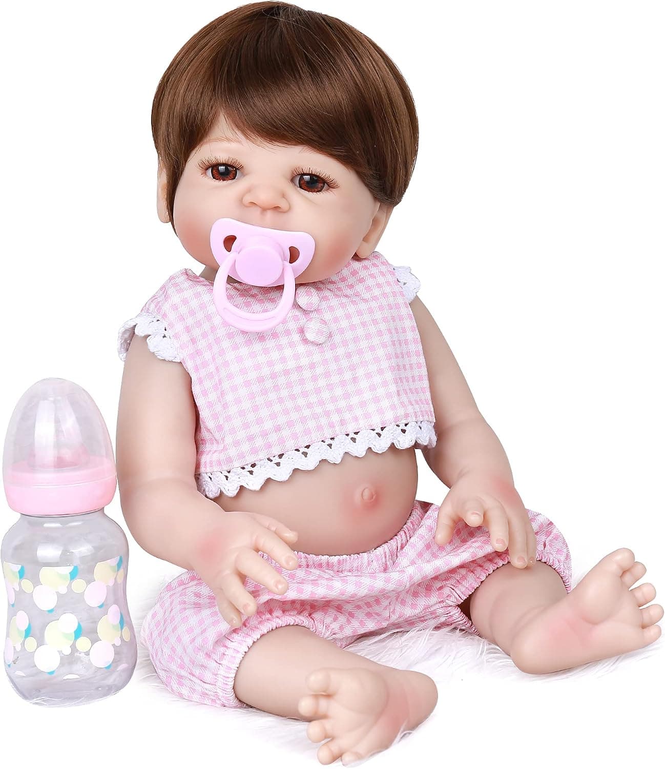 CHAREX Reborn Baby Dolls, 18 inches Newborn Lifelike Soft Silicone Baby Dolls, Realistic Newborn Baby Dolls for Girls & Boys