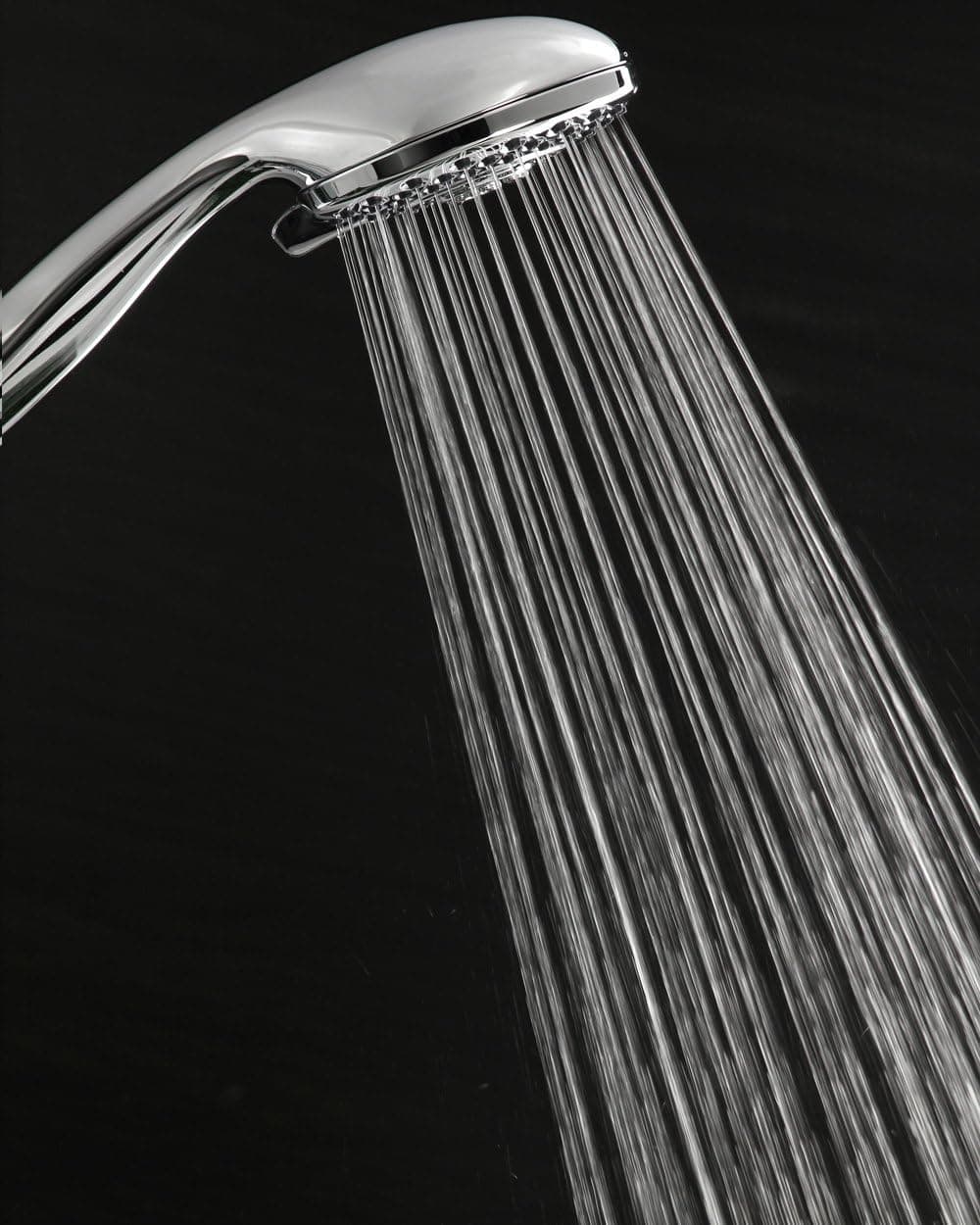 Luxury Hand Shower Head Set From AquaBliss - 5 Relaxing Rainfall & Massage Settings Bring a Spa Experience to Your Home. 6.5-ft Ultra-Flexible Hose Is Perfect for Seniors, Kids and Pets Too! - Black