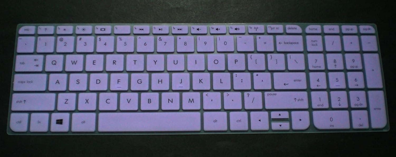 BingoBuy Semi-Purple Translucent Ultra Thin Silicone Keyboard Protector Skin Cover for HP ENVY 15-e 15t-e 15z-e 15z-j 15-j 15z-b 15-b 15-n 15-d 15-g 15-g 15-p 15-u m6-k m6-n 17-j 17t-j 17-e 17-f m7-j series, such as 15-e014nr, 15-j050us, 15z-n200, 15t-n200, 15z-n200, 15-n220us, 15-n230us, 15-n280us, 15-n290nr, 15-d038dx, 15-g019wm, 15-p030nr, 15-u010dx, 15-u011dx, m6-k125dx, m6-k015dx, m6-k010dx, m6-k022dx, m6-k025dx, m6-n010dx, 17-e113dx, 17-j020us, 17-j037cl, 17t-j000, 17-e020us, 17-e171nr, 17-f040us, 17-f010us, 17-f001dx, 17-f004dx, m7-j120dx, m7-j010dx, m7-j020dx(if your "enter" key looks like "7", our skin can't fit) with BingoBuy Card Case for Credit, Bank, ID Card