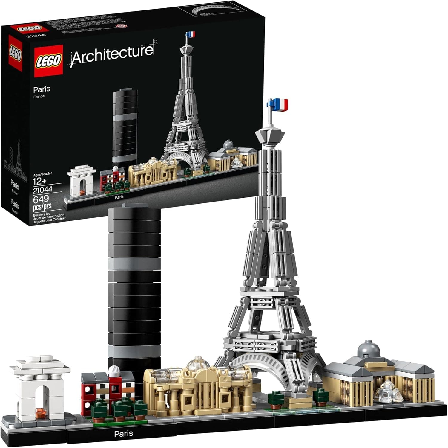 LEGO Architecture Paris Skyline 21044 Collectible Model Building Kit with Eiffel Tower and The Louvre, Skyline Collection, Office Home Décor, to Unleash Dad's Creativity