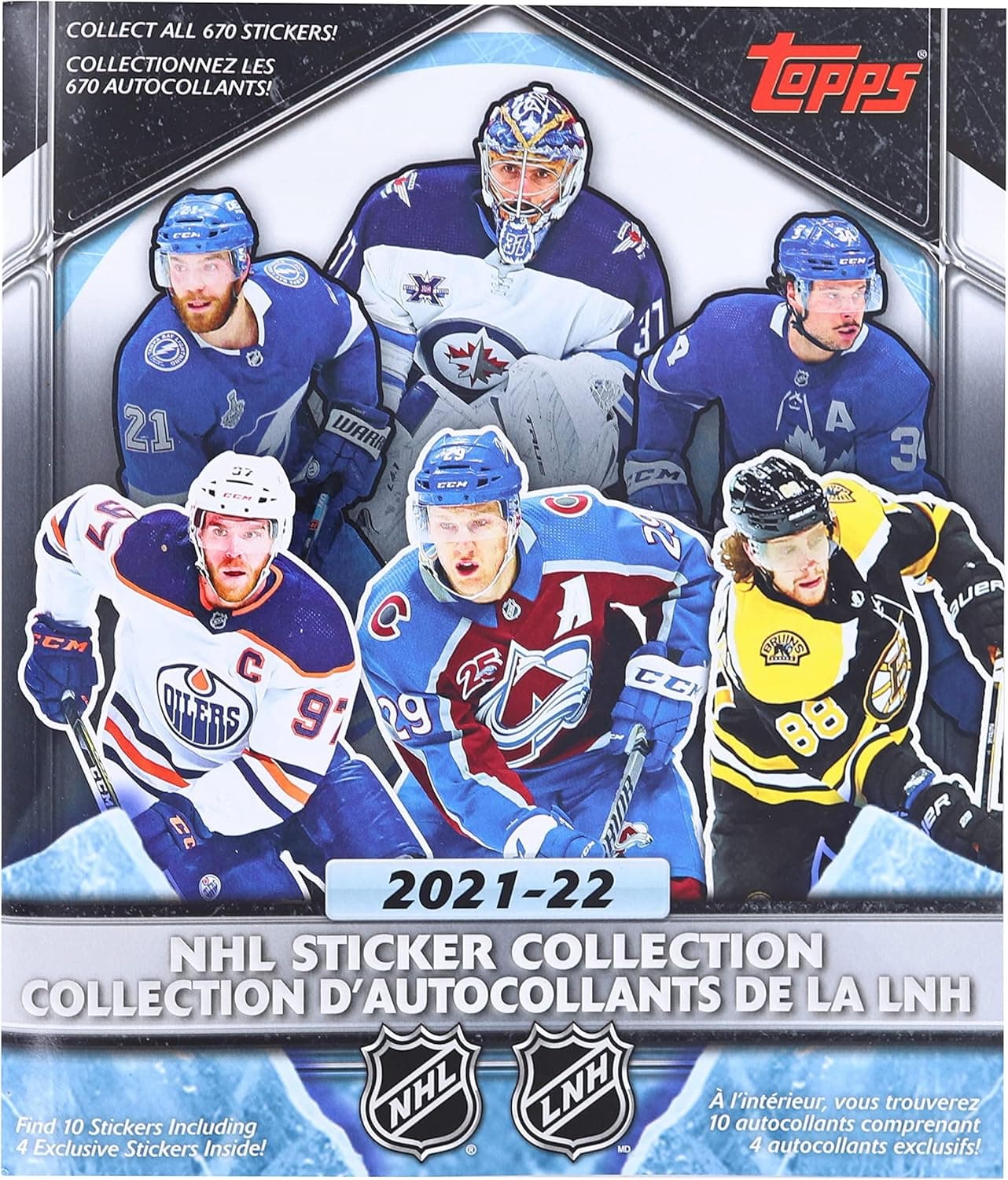 2021/22 Topps NHL Hockey Sticker Collection Album (includes 10 starter stickers)