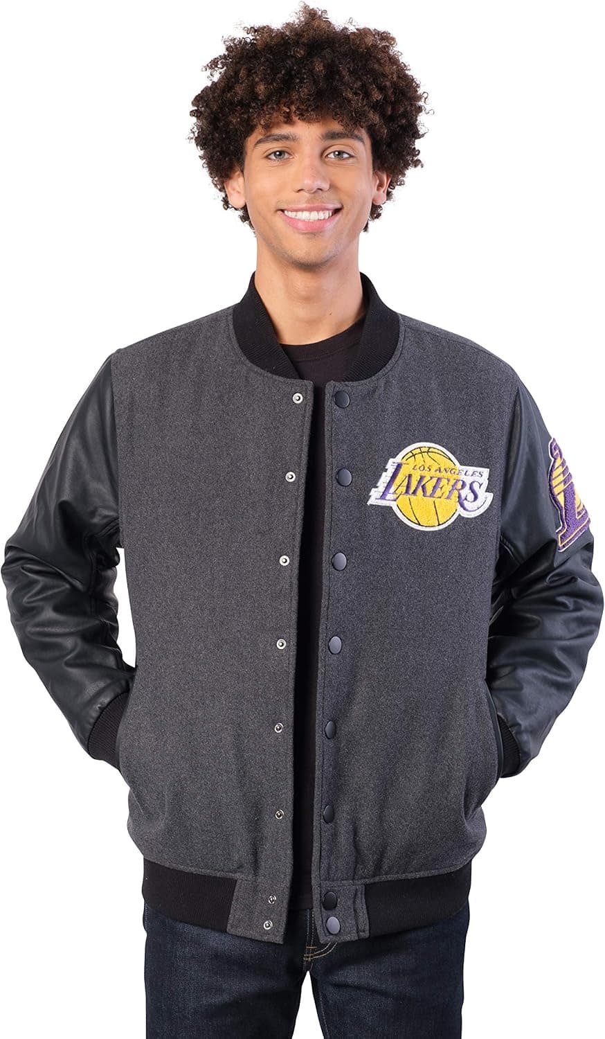 Ultra Game NBA Men's Full-Zip Classic Varsity Jacket