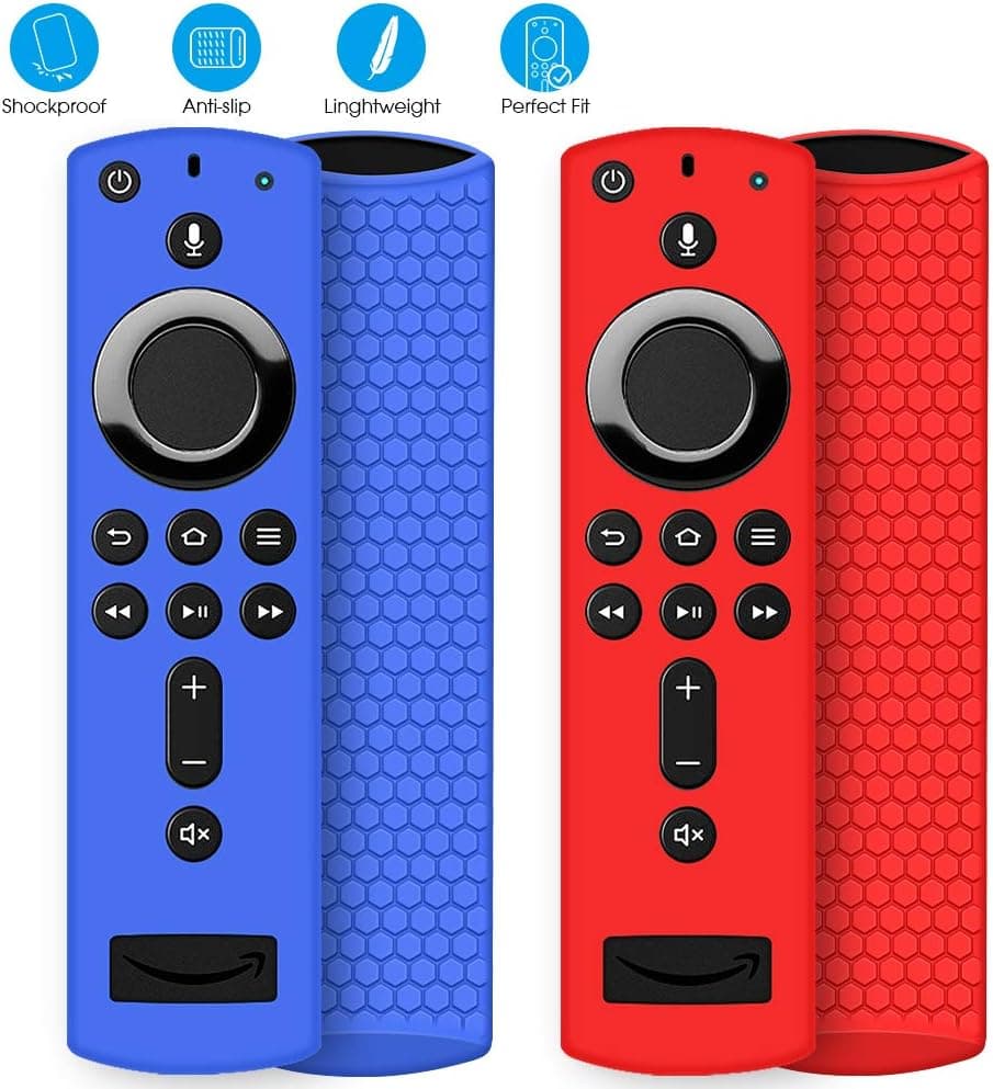 2 Pack Remote Case/Cover/Sleeve for Amazon Fire Stick TV 4K Ultra HD 3rd,Silicone Protective Case [ultra light] Shockproof[Anti-lost]Skin for Fire TV Stick New Alexa Voice Remote 2nd gen/Fire TV Cube