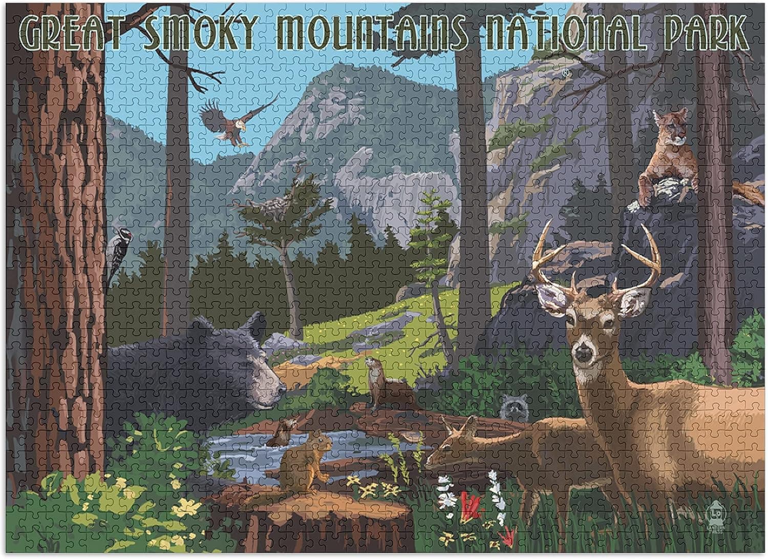 Great Smoky Mountains National Park, Wildlife Utopia (1000 Piece Premium Puzzle, Made in USA)
