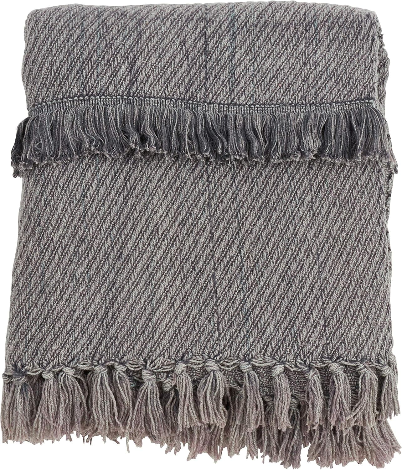 SARO LIFESTYLE Cotton Fringed Throw