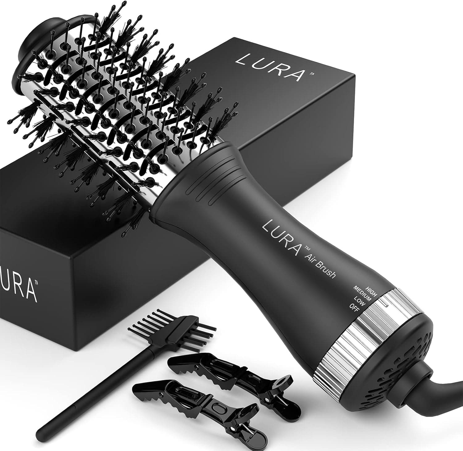 125v Travel Hair Dryer Brush Blow Dryer Brush in One,Small Hot Air Brush,Nano Titanium 2 Inch One Step Hair Dryer and Volumizer