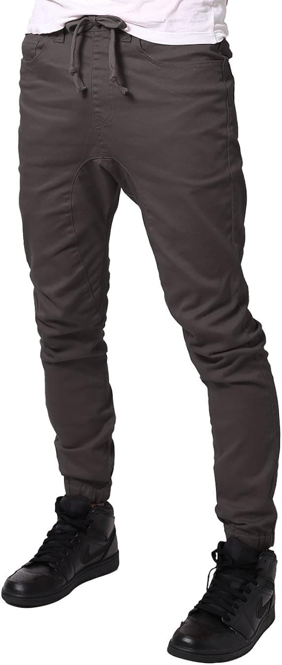 Men's Casual Slim Fit Harem Twill Jogger Pants (Available in Plus Size)