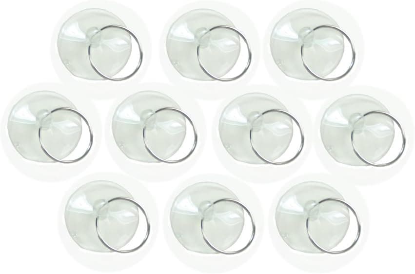 Interfuse Lot of 10 Clear Suction Cups with Key Rings for Digitizer Screen Removal of iPhone, iPod Touch and iPad