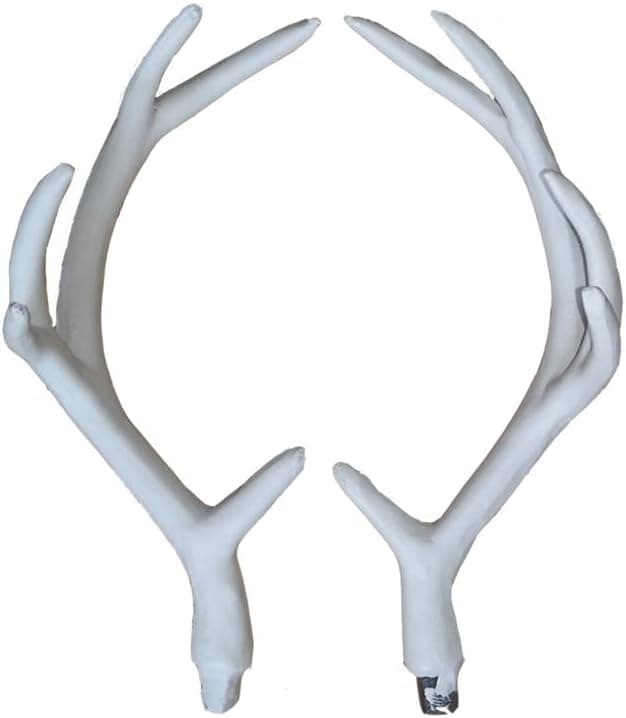 ZILIN 17CM Artificial White Deer Antlers a Pair Wall Decoration