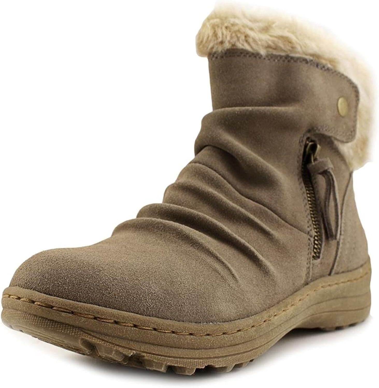 BareTraps Womens Amelya Leather Closed Toe Ankle Cold, Mushroom, Size 6.0
