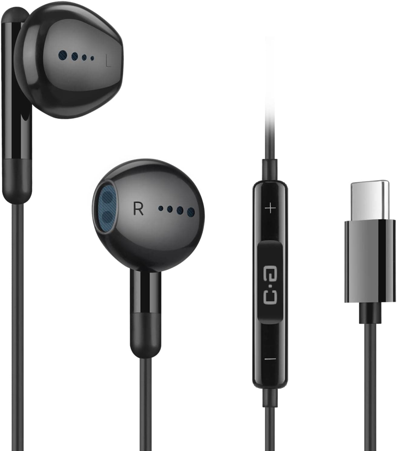 USB C Earbuds, Type-C Headphones with Microphone, Stereo in-Ear Earphones, 1.2M (3.9FT)