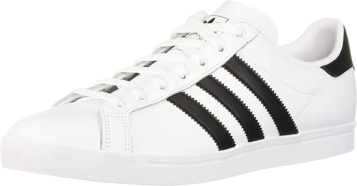 adidas Men's Coast Star Sneaker, White/Black/White, 12