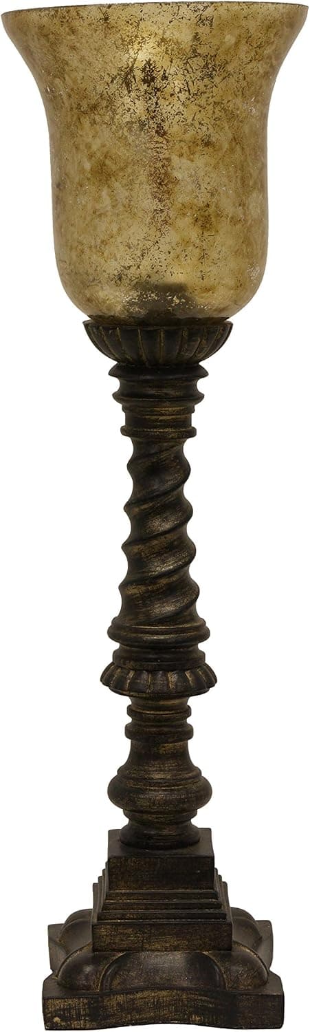 Décor Therapy TL10299 Twist Upright Gold Mercury Glass, 7" x 7" x 23"