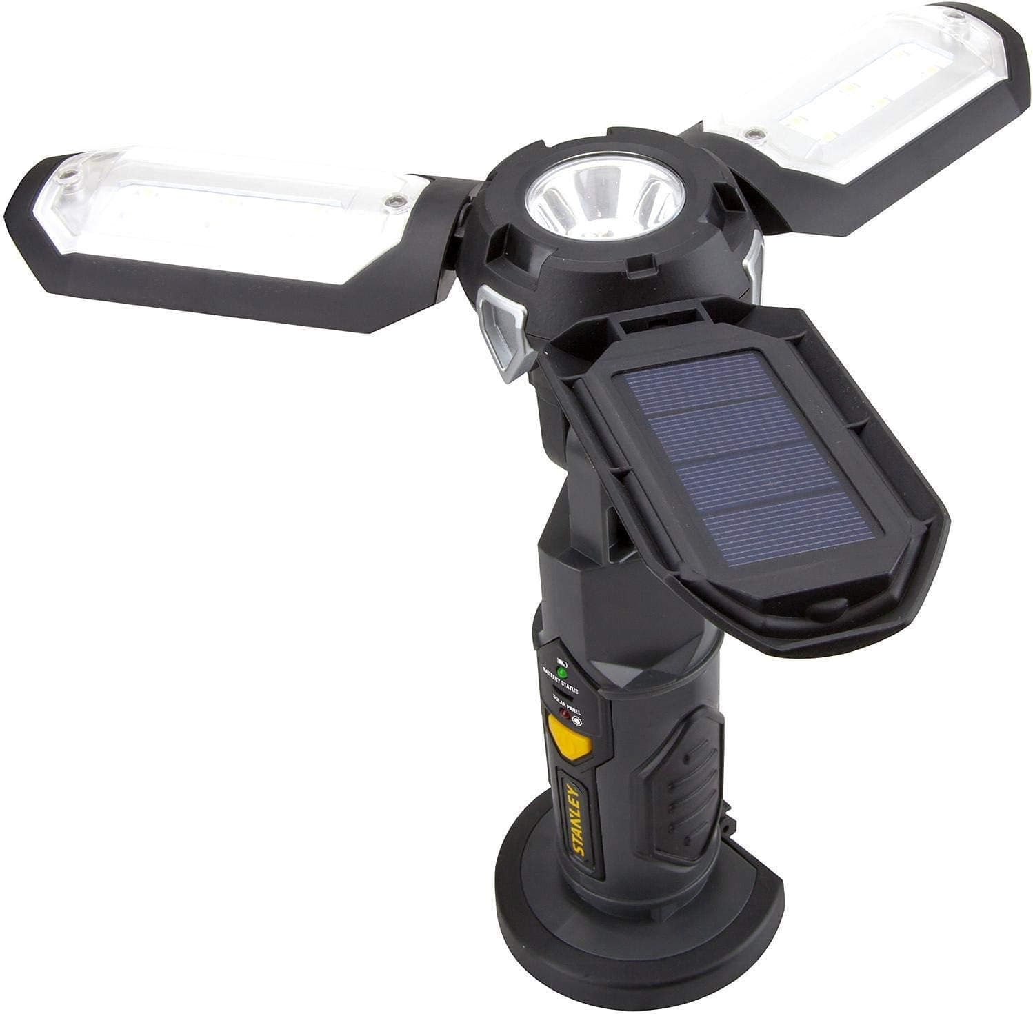 STANLEY Satsol Solar Rechargeable 500 Lumen Lithium Ion LED Satellite Work Light with USB Power Charger