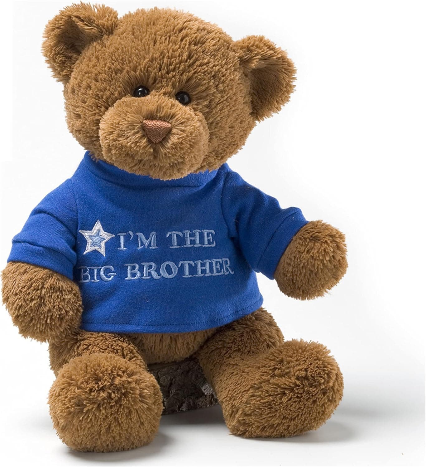 GUND I'm The Big Brother T-Shirt Teddy Bear Stuffed Animal Plush, Blue, 12”