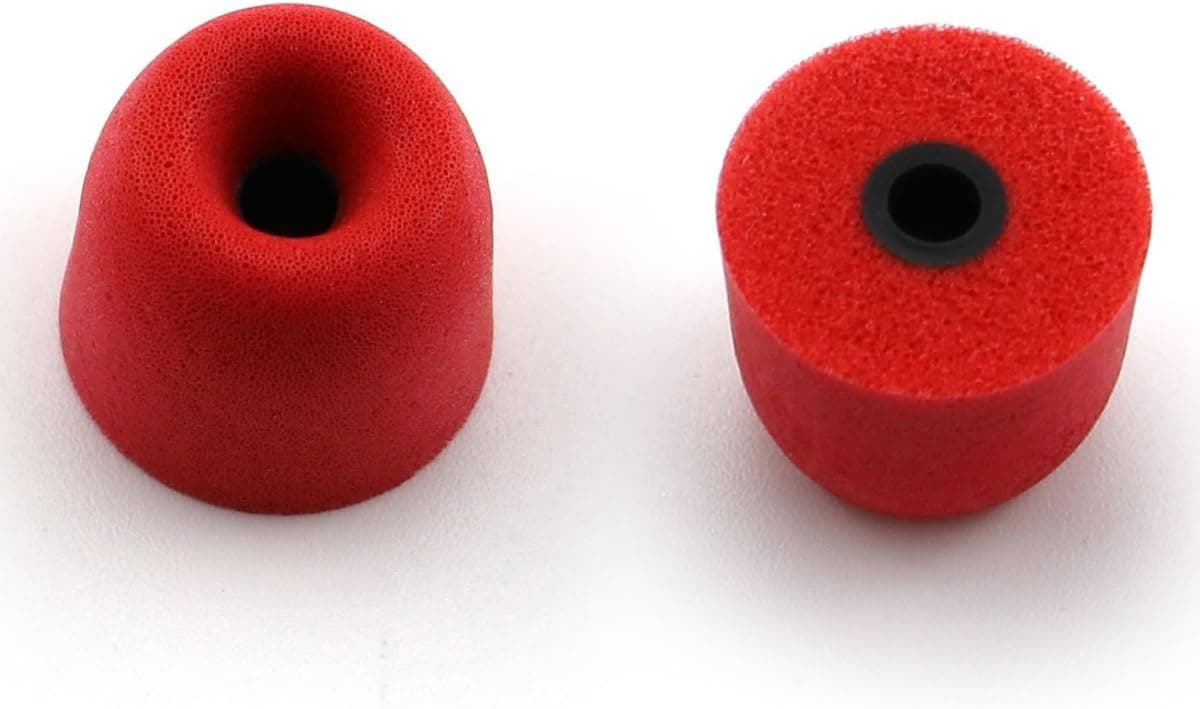 Heyous 3 Pairs/Set 3mm Memory Foam Earbuds Sponge Caps Covers S/M/L Noise Isolating in-Ear Eartips Sponge Replacement for Headphone Earphone Red
